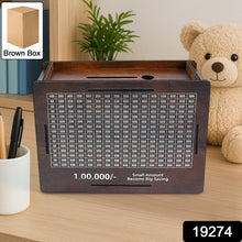 Wooden Money  Piggy Bank Money Box (1 Pc  Pen Not Included)